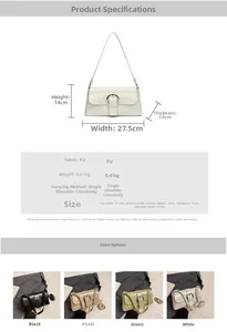 Detailed dimension guide and color options for the oil wax leather shoulder bag