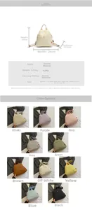 Detailed size chart and 10-color selection for multi-functional lightweight nylon chest bag