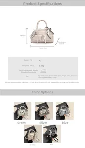 Detailed size specifications and color options for the stylish multi-pocket bowling bag