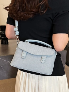 Vintage Women Crossbody Bag Woven Texture PU Leather Handbag Fashion Small Square Bag Shoulder Purse With Adjustable Strap