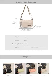 Spécifications de taille et options de couleurs pour le grand sac polochon d'épaule