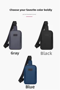 Detailvergleich der grauen, schwarzen und blauen leichten wasserdichten Nylon-Umhängetaschen
