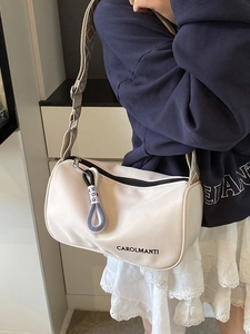 Sac à Épaule Mode pour Femmes Grande Capacité Sac Bandoulière Cylindrique Avec Large Bandoulière Jacquard Géométrique Sac en Tissu Décontracté
