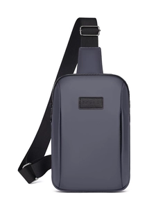 Lightweight carbon grey crossbody sports bag for men with waterproof matte finish