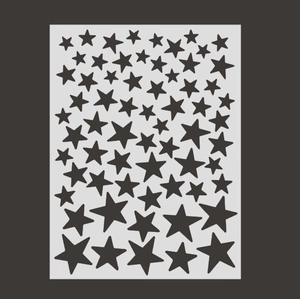 Reusable PET star pattern stencil for DIY painting and craft embossing on various surfaces