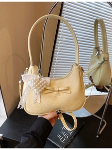 Damen Hobo Tasche Aus Gefaltetem PU Leder Mit Schleife Und Künstliche Perlenherz Anhänger Schultertasche Umhängetasche Koreanischer Stil