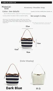 Size chart for straw woven bags showing dimensions of regular and small versions
