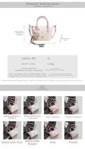 Guide des tailles détaillé et fiche technique du sac seau en cuir PU pour femmes