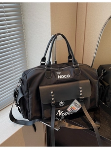 Large Capacity Canvas Travel Bag For Women Retro Utility Crossbody Luggage Bag Casual Sports Gym Weekender Tote With Rivet Decor