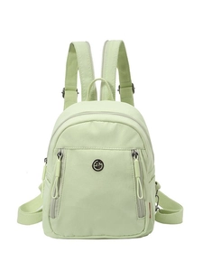 Petit sac à dos en nylon vert menthe pour femme avec logo GM et bretelles