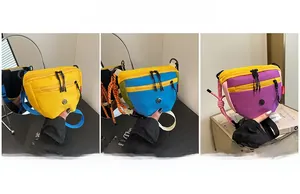 Dettagli di borse a tracolla in nylon multicolore con tessuto impermeabile e zip