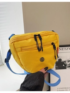 Borsa a Tracolla a Secchiello in Tela alla Moda da Donna Colore a Contrasto Piccola Borsa a Tracolla Multi Tasche Borsa Casual Viaggio