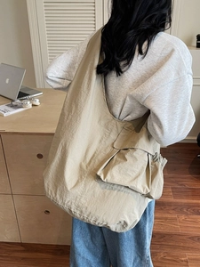 Large Capacity Nylon Shoulder Tote Bag For Women Casual Retro Hobo Crossbody Bag With Multi Pockets Commuter Daily Handbag