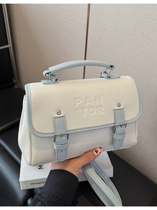Trendy PU Leder Mode Rucksack Für Damen Koreanischen Stil Retro Buchstabe Geprägte Umhängetasche Multifunktionale Reisetasche
