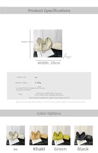 Detailed view of the large PU leather tote bag set including dimensions and color options