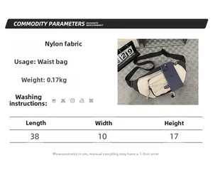 Macro detail of high-density nylon fabric and adjustable strap buckles on the chest bag