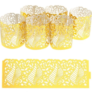 Laser Cut Hollow Paper Tealight Holder Decorative Candle Wrap Lampshade For Wedding Birthday Party Table Decoration