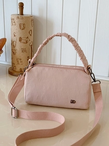 Ruched Handle Nylon Cloth Crossbody Bag Fashion Pillow Bag With Adjustable Strap For Women Daily Casual Shoulder Handbag