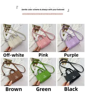 Mini crossbody pillow bags in six colors with litchi grain leather and star pattern