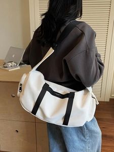 Borsa a Bauletto da Donna in Tessuto Oxford Grande Capacità Impermeabile Sport Palestra Viaggio Borsa a Tracolla Casual Borse a Spalla