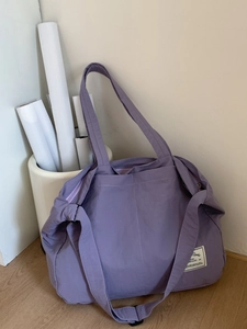 Women Casual Canvas Tote Bag Large Capacity Crossbody Bag Simple Commuter Shoulder Bag Multi-Carry College Travel Handbag