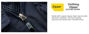 Detail of durable copper zipper with SPORTS logo and mesh lining on outdoor vest