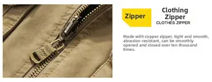 Detail of durable bronze zipper on outdoor vest featuring high-quality metal hardware