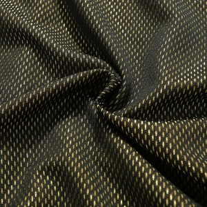 Men's casual jacket featuring premium black fabric with golden metallic foil dot print