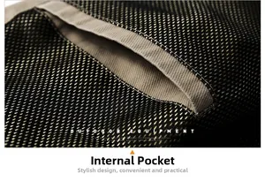 Macro view of the internal mesh pocket detailing on the casual outdoor jacket