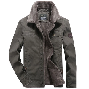 Veste Rembourrée en Coton Doublée de Polaire d'Hiver pour Hommes Chaud Épais Col en Laine d'Agneau Manteau Décontracté de Travail Extérieur