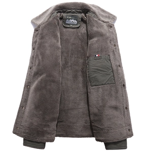 Gilet thermique pour hommes doublé polaire en gris brun foncé avec doublure douce