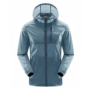 Men's Lightweight Sun Protection Jacket UPF 40+ Breathable Hooded Outdoor Skin Coat Nylon Spandex Packable Summer Windbreaker