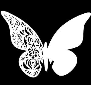 Elegant 3D Butterfly Laser Cut Pearlescent Paper Place Cards Hollow Wine Glass Cup Decoration For Wedding Birthday Party Banquet