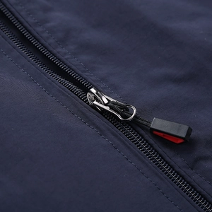 Men's casual hooded waterproof jacket with high-density windproof fabric and metal zipper