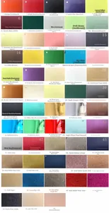 Detailed color chart of 58 cardstock swatches including metallic and glitter finishes