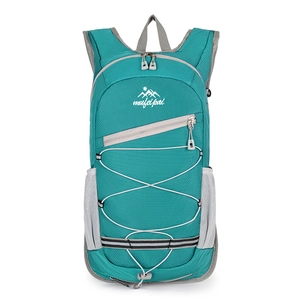 Lightweight teal outdoor hiking backpack with mesh side pockets and large capacity
