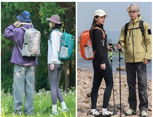 Outdoor waterproof hiking backpacks shown in use for travel and sports activities