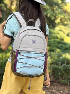 Sac à dos extérieur en nylon multicolore pour étudiants avec sangles ergonomiques
