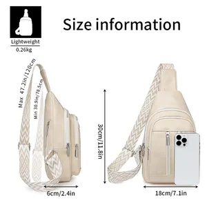 Detailed dimension chart showing size and weight for the vintage beige shoulder bag