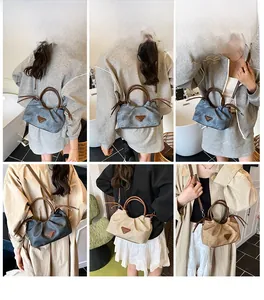Detail shots of pleated crossbody bag in various colors and street style outfits