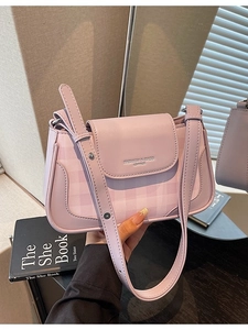 Borsa a Spalla in Pelle PU con Trama a Scacchi da Donna Piccola Borsa a Tracolla Quadrata Stile Coreano Quotidiana