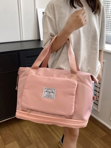 Large Capacity Oxford Cloth Travel Bag Waterproof Expandable Duffle Bag For Women Foldable Fitness Sports Weekend Bag