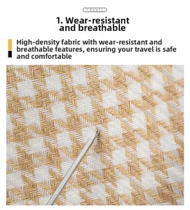 Gros plan sur le tissu tissé haute densité résistant à l'usure et texture respirante