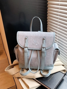 Vintage Preppy Style PU Leather Backpack For Women Heart Flower Embroidered Large Capacity Versatile Casual Daily Travel School Bag