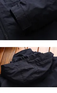 Details von verstellbaren Manschetten und atmungsaktivem Netzfutter der Outdoorjacke