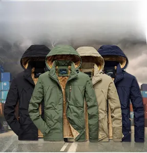 Détails de la doublure polaire et des quatre couleurs de vestes d'hiver pour hommes