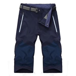 Men's Summer Quick Dry Shorts Casual Outdoor Sports Mid Length Trousers Lightweight Breathable Cargo Shorts With Belt