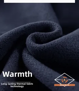 Close-up of fleece fabric showing thermal lock technology for men's outdoor vest