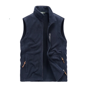 Men Casual Polar Fleece Vest Stand Collar Sleeveless Warm Sports Outdoor Jacket Coat Waistcoat For Spring Autumn