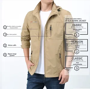 Detail view of waterproof outdoor jacket featuring multi-pocket system and velcro cuffs